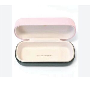 Kate Spade Authentic Hard Clamshell Eyeglasses Case Pink Green Brand New